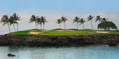 Hole 16 on Mauna Lani Golf Course
